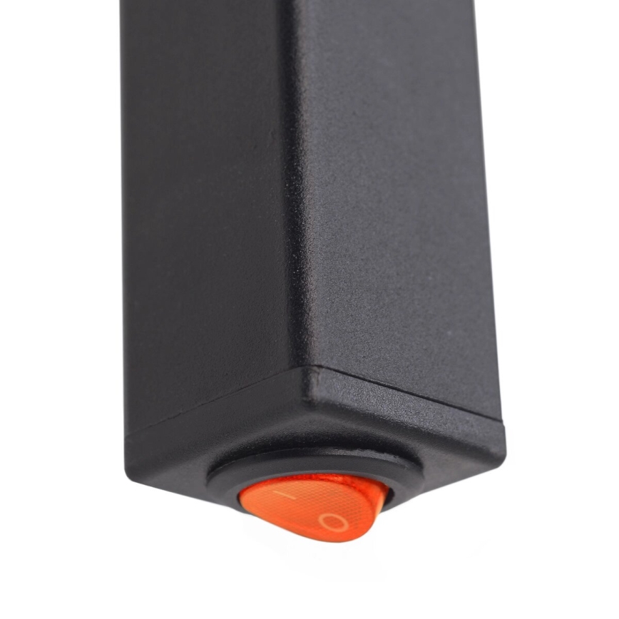 Elektrisk håndklædetørrer SILOUETTE 46W 100x16 cm sort højre