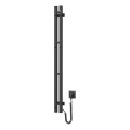 Elektrisk håndklædetørrer SILOUETTE med termostat, 70W, 120x9 cm, sort, højre