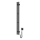 Elektrisk håndklædetørrer SILOUETTE med termostat, 70W, 120x9 cm, sort, højre