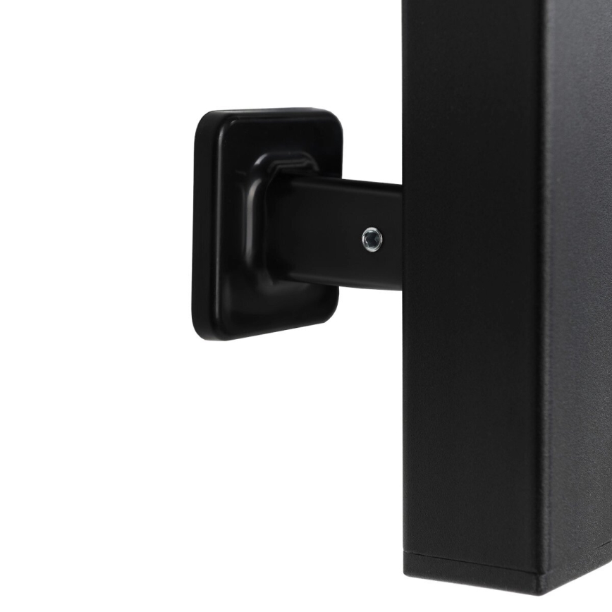 Elektrisk håndklædetørrer SILOUETTE med termostat, 70W, 120x9 cm, sort, højre