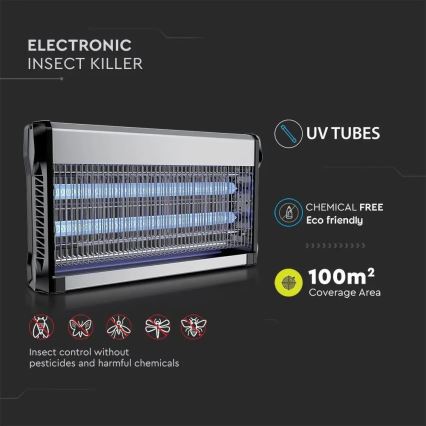 Elektrisk insektfanger 2x15W/230V 100 m2