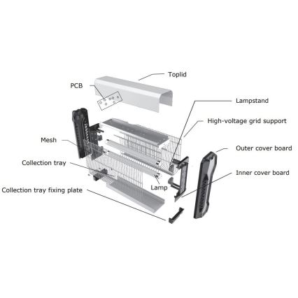 Elektrisk insektfanger 2x15W/230V 100 m2