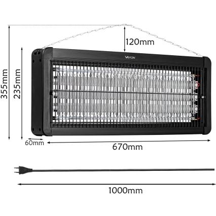 Elektrisk insektzapper 3x20W/230V 200 m2