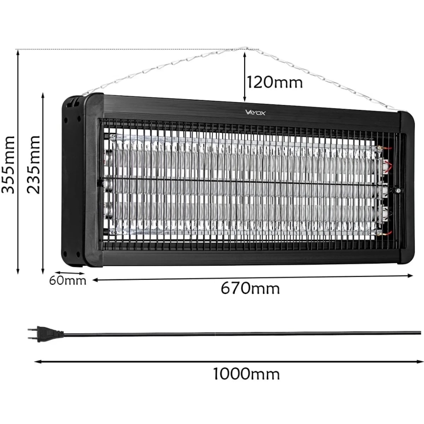 Elektrisk insektzapper 3x20W/230V 200 m2