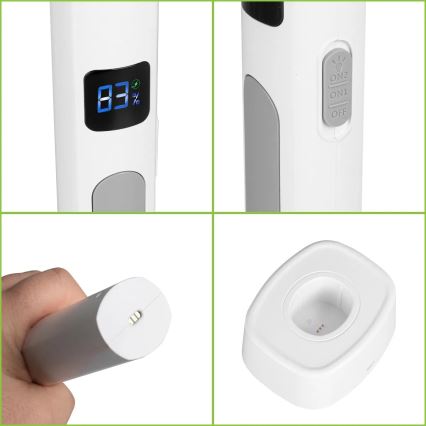 Elektrisk LED insektfælde 2-i-1 med LCD-display 1200 mAh/5V hvid
