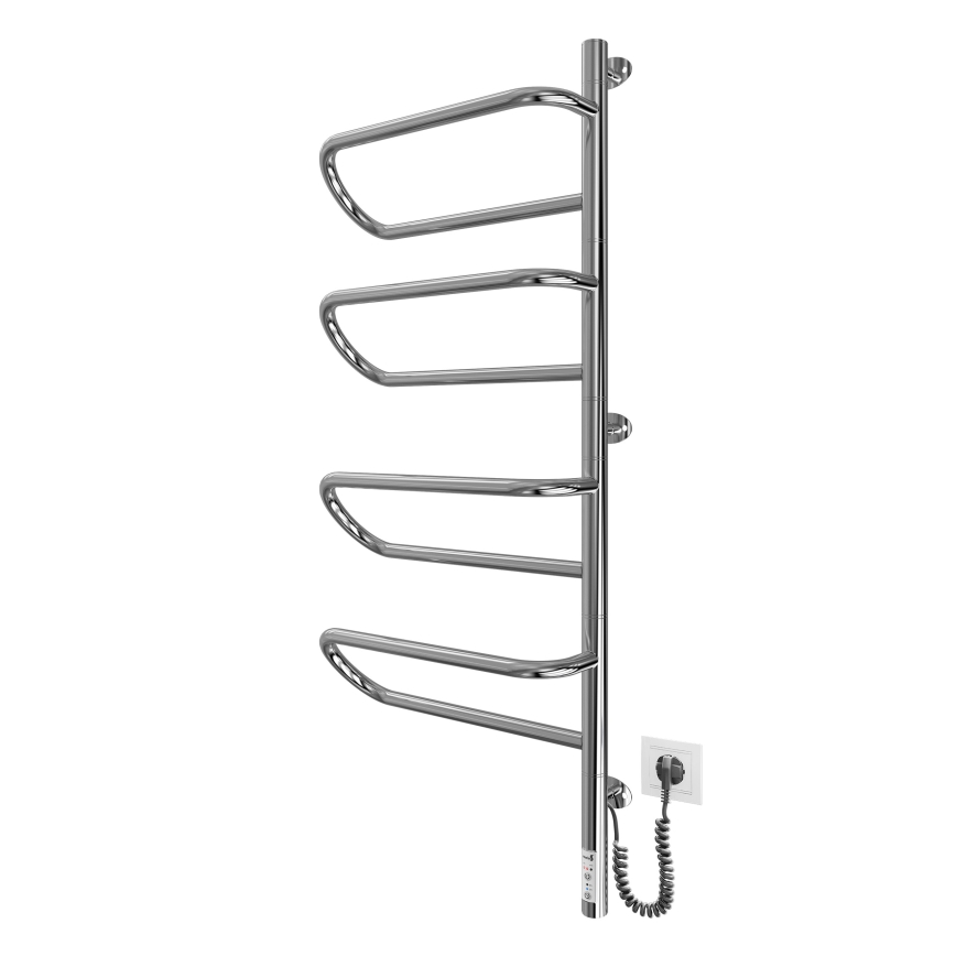 Elektrisk drejelig håndklædetørrer ELECTRA 120W/230V 102,5x44,5 cm rustfrit stål/krom højre