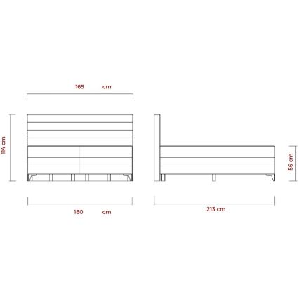 Elektrisk seng m. madras justerbar MILA 160x200 cm grå