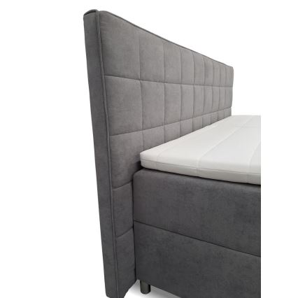 Elektrisk seng m. madras og topmadras justerbar HELEN 180x200 cm grå