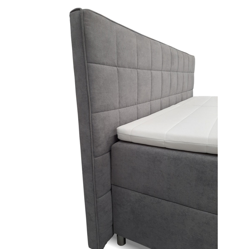 Elektrisk seng m. madras og topmadras justerbar HELEN 180x200 cm grå