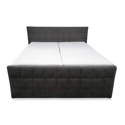 Elektrisk seng m. madras og topmadras justerbar HELEN 180x200 cm grå