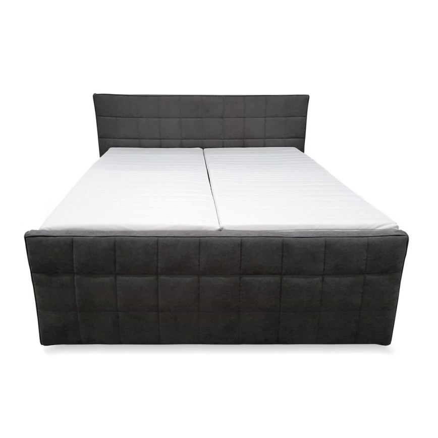 Elektrisk seng m. madras og topmadras justerbar HELEN 180x200 cm grå