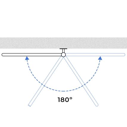 Elektrisk svingbar håndklædetørrer med termostat FOUETTE 120W 80x49 cm hvid