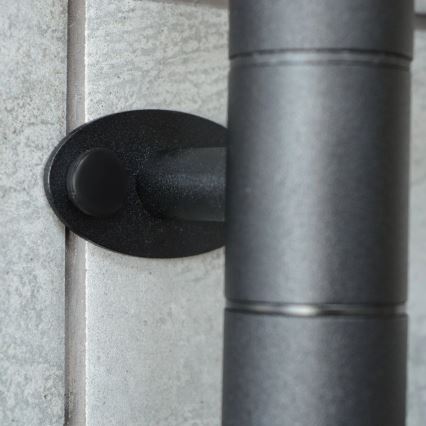 Elektrisk svingbar håndklædetørrer med termostat FOUETTE 60W 65x49 cm sort