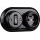 Elhard - Vægmonteret keramisk retro enkeltpolet afbryder nr. 1 og 230 V-stikkontakt med sort ramme