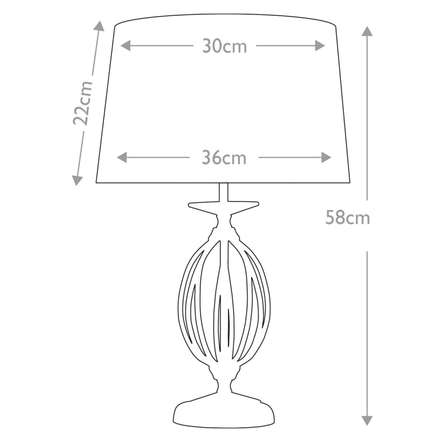 Elstead - Bordlampe AEGEAN 1xE27/60W/230V skinnende krom