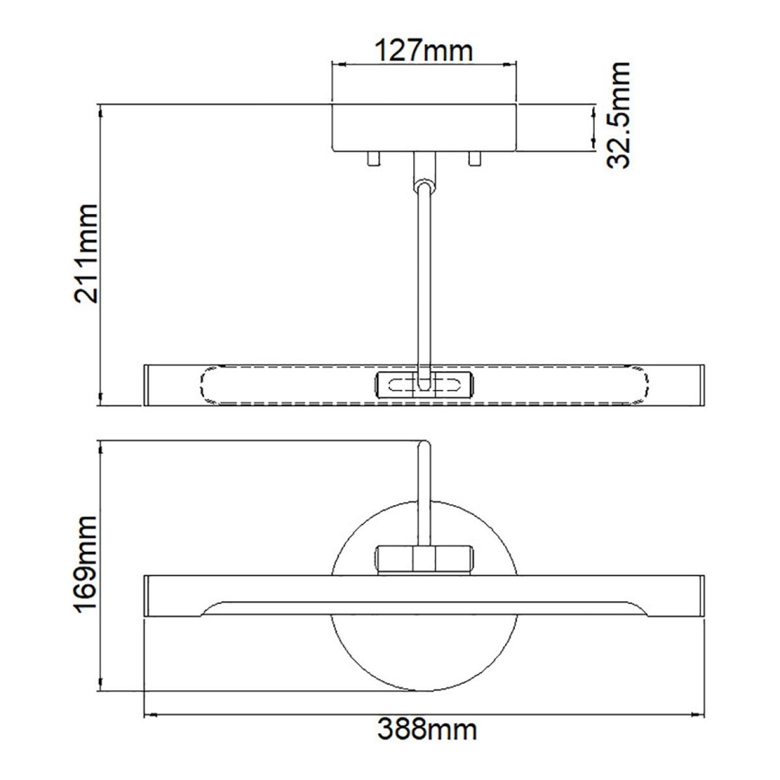 Elstead ALTON-PL-S-BB - LED gallerilampe ALTON LED/6W/230V guldfarvet