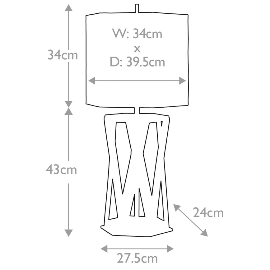 Elstead - Bordlampe APOLLO 1xE27/60W/230V guldfarvet/blå