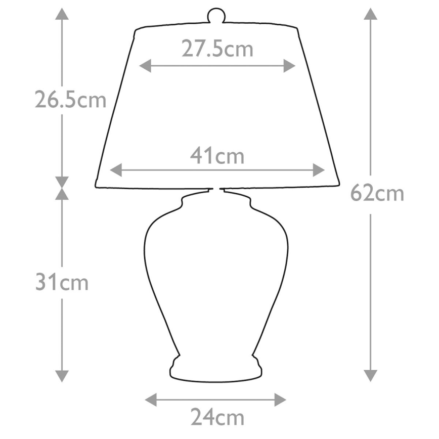 Elstead - Bordlampe ARUM LILY 1xE27/60W/230V