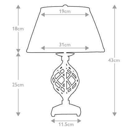 Elstead - Bordlampe BELFRY 1xE27/60W/230V