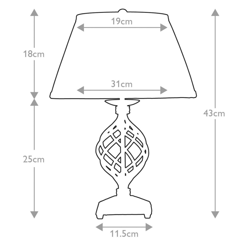 Elstead - Bordlampe BELFRY 1xE27/60W/230V