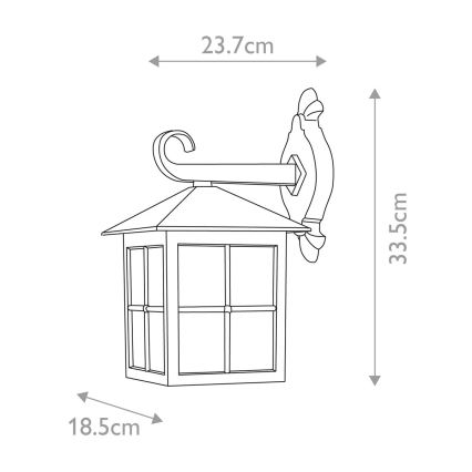 Elstead BL18-BLACK - Udendørs væglampe WINCHESTER 1xE27/100W/230V IP43
