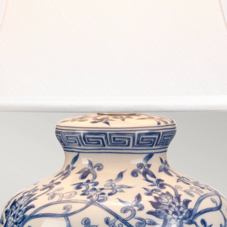 Elstead - Bordlampe BLÅ GINGER JAR 1xE27/60W/230V
