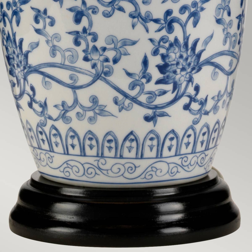 Elstead - Bordlampe BLÅ GINGER JAR 1xE27/60W/230V