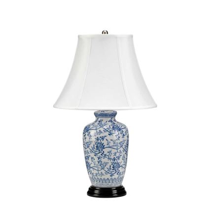 Elstead - Bordlampe BLÅ GINGER JAR 1xE27/60W/230V