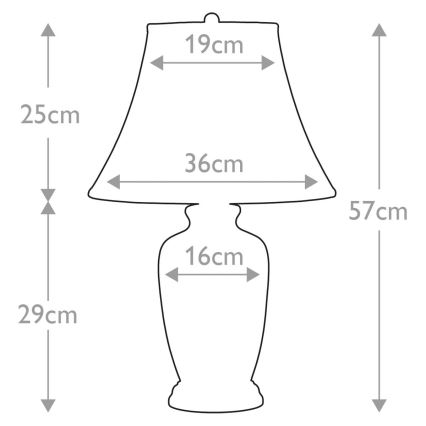 Elstead - Bordlampe BLÅ GINGER JAR 1xE27/60W/230V