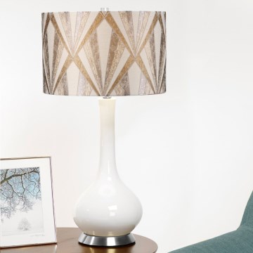 Elstead - Bordlampe MILO 1xE27/60W/230V grå/brun