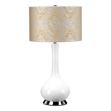 Elstead - Bordlampe MILO 1xE27/60W/230V grå/guldfarvet