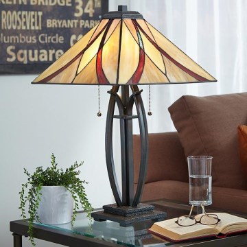 Elstead - Bordlampe Tiffany ASHEVILLE 2xE27/60W/230V