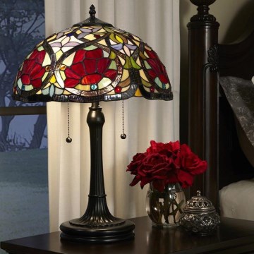 Elstead - Bordlampe Tiffany LARISSA 2xE27/60W/230V