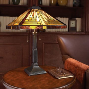 Elstead - Bordlampe Tiffany STEPHEN 2xE27/60W/230V