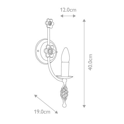 Elstead - Væglampe BELFRY 1xE14/60W/230V