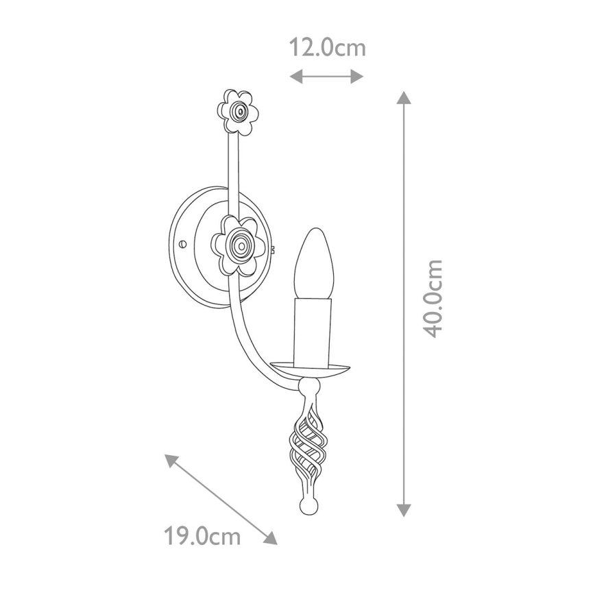 Elstead - Væglampe BELFRY 1xE14/60W/230V