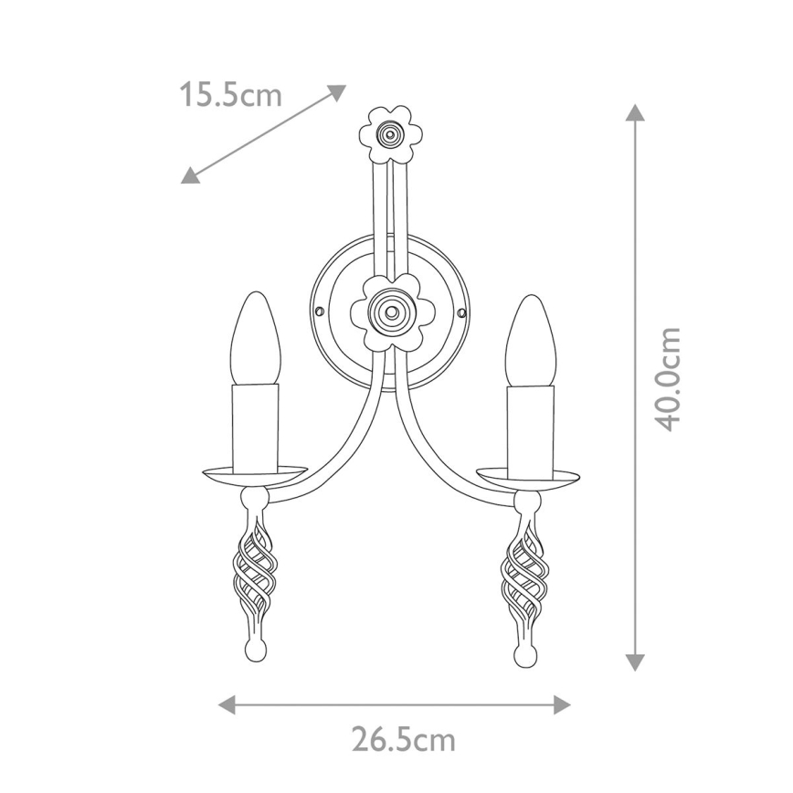 Elstead - Væglampe BELFRY 2xE14/60W/230V