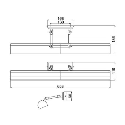 Elstead - Billedlampe CHAWTON 4xE14/40W/230V bronze