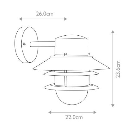 Elstead - Udendørs væglampe COPENHAGEN 1xE27/60W/230V IP44