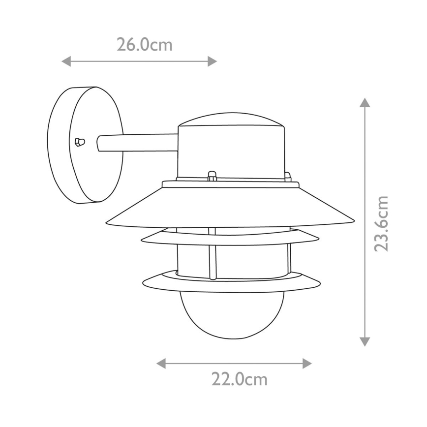 Elstead - Udendørs væglampe COPENHAGEN 1xE27/60W/230V IP44