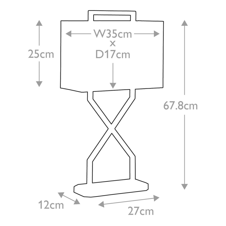 Elstead - Bordlampe CROSS 1xE27/60W/230V guldfarvet/blå