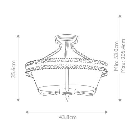 Elstead - Loftlampe CROWN 3xE27/60W/230V