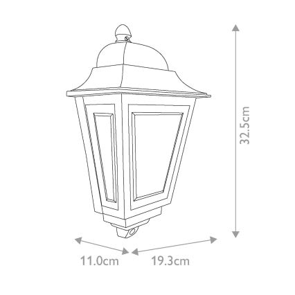Elstead - Udendørs væglampe DECO LANE 1xE27/60W/230V IP44 sort