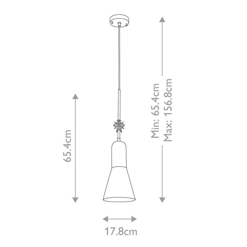 Elstead - Pendel ETOILE 1xE27/60W/230V diameter 17,8 cm sort
