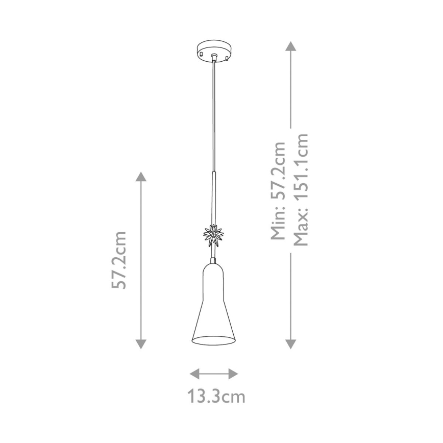 Elstead - Pendel ETOILE 1xE27/60W/230V diameter 13,3 cm sort
