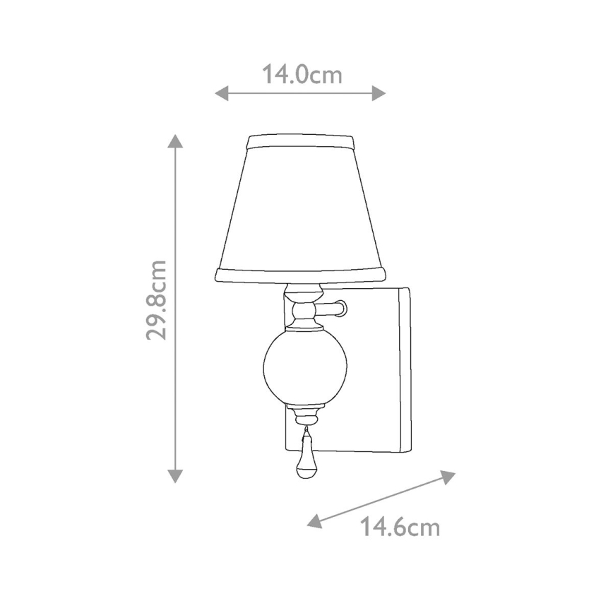 Elstead FE-ARGENTO1 - Væglampe ARGENTO 1xE14/60W/230V