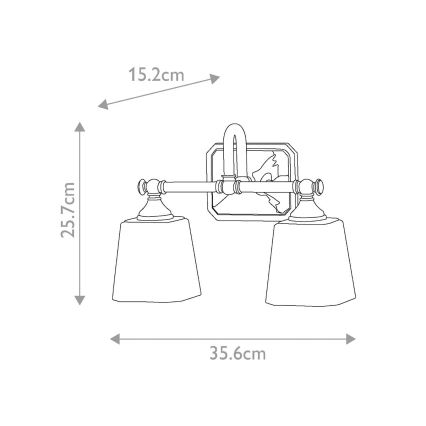 Elstead FE-CONCORD2-BATH - LED væglampe til badeværelse CONCORD 2xG9/3W/230V IP44