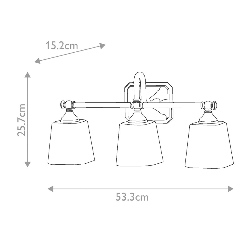 Elstead FE-CONCORD3-BATH - LED væglampe til badeværelse CONCORD 3xG9/3W/230V IP44