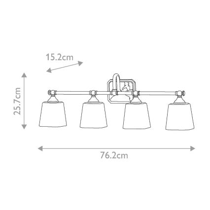 Elstead FE-CONCORD4-BATH - LED væglampe til badeværelse CONCORD 4xG9/3W/230V IP44