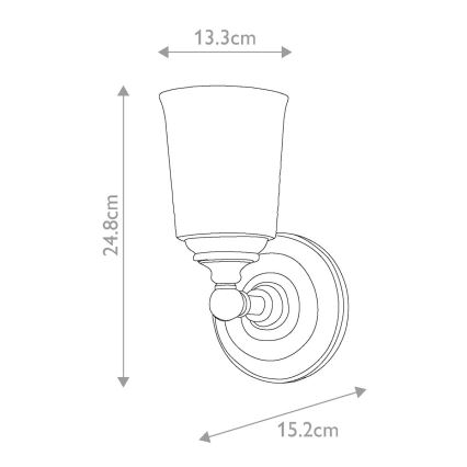 Elstead FE-HUGOLAKE1BATH - LED væglampe til badeværelse HUGOLAKE 1xG9/3W/230V IP44